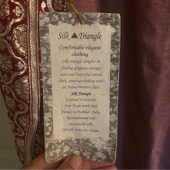 Silk Triangle Kimono Robe Reversible size Small - Picture 11 of 11